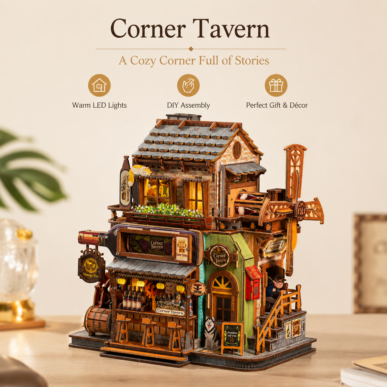 Corner Tavern Diy miniature house | Craftzzle