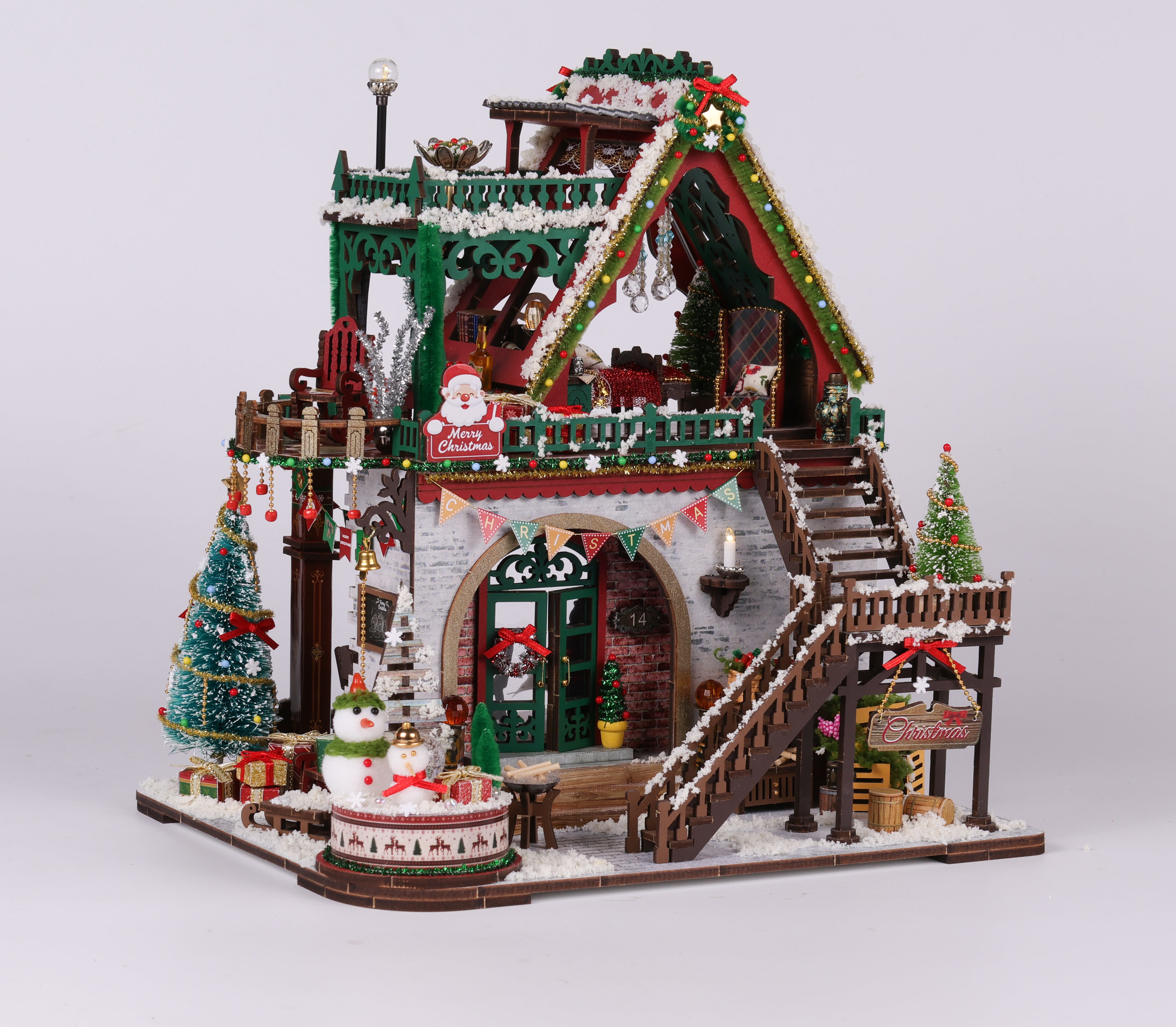 Snow Christmas Lodge｜Diy miniature house ｜ Craftzzle