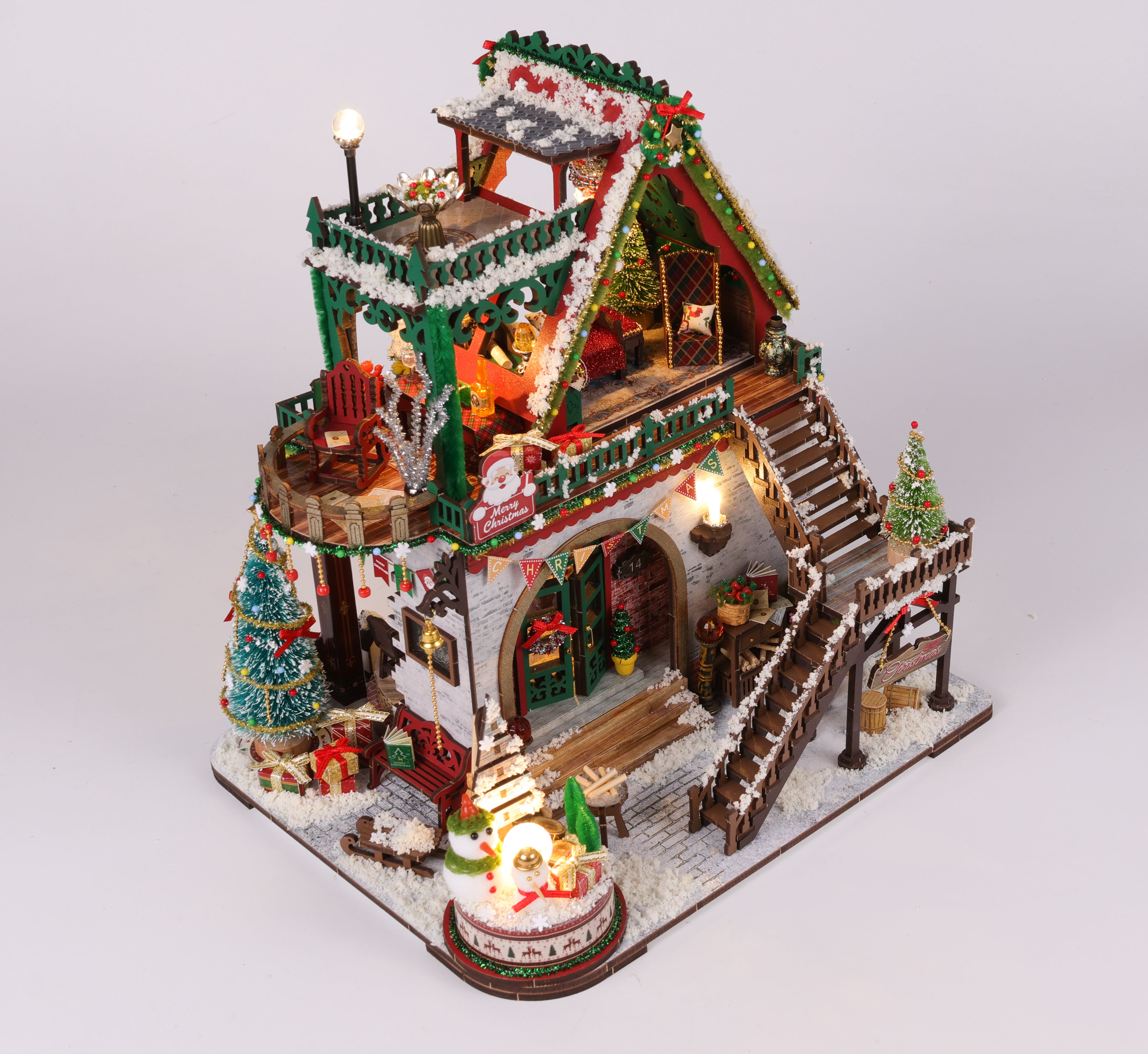 Snow Christmas Lodge｜Diy miniature house ｜ Craftzzle