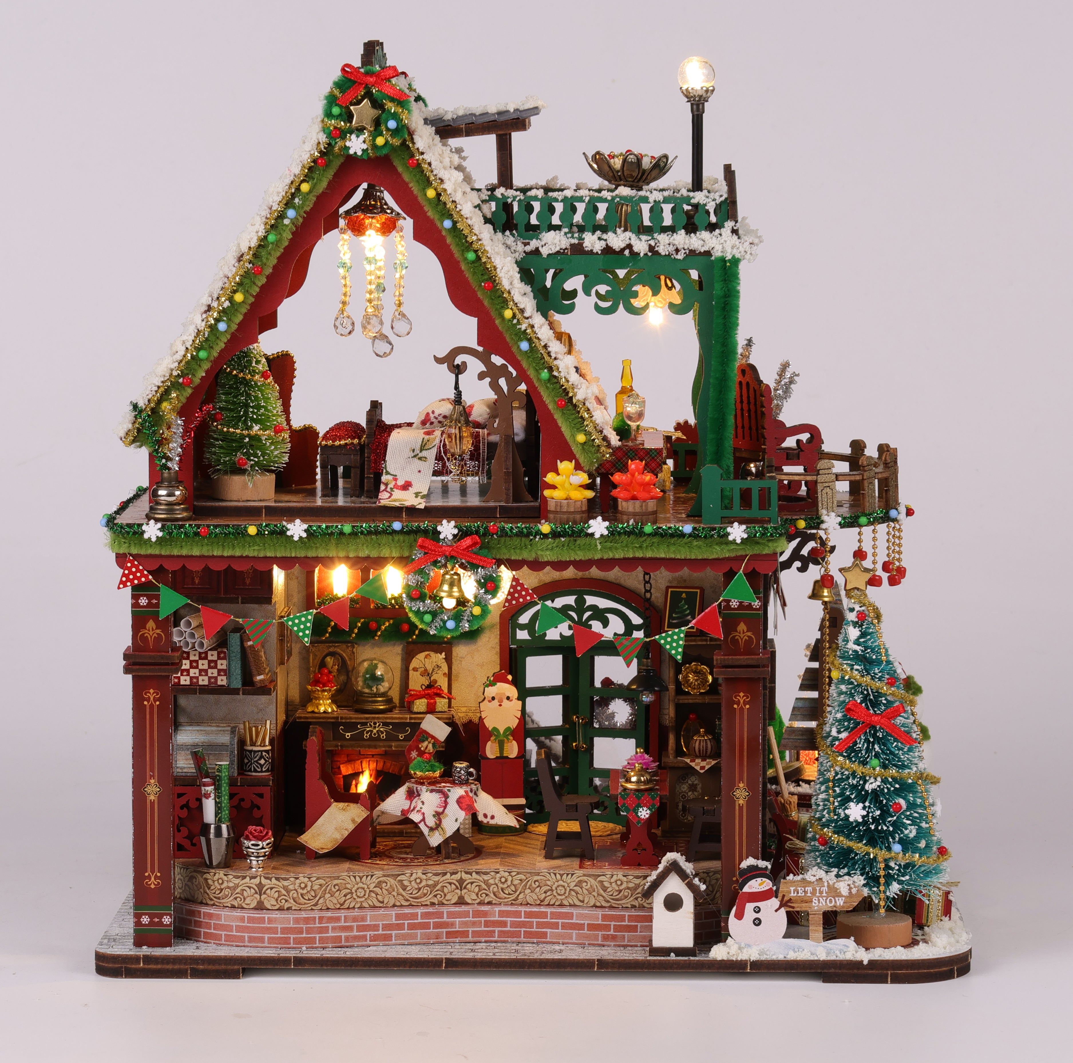 Snow Christmas Lodge｜Diy miniature house ｜ Craftzzle