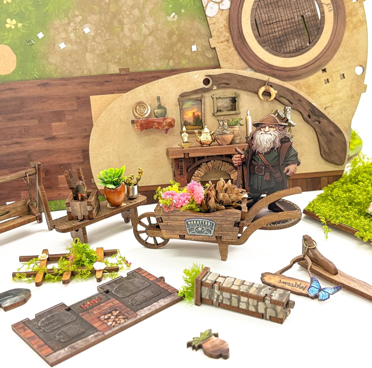 Hobbit Hole DIY Miniature House Kit with LED Light ｜Craftzzle