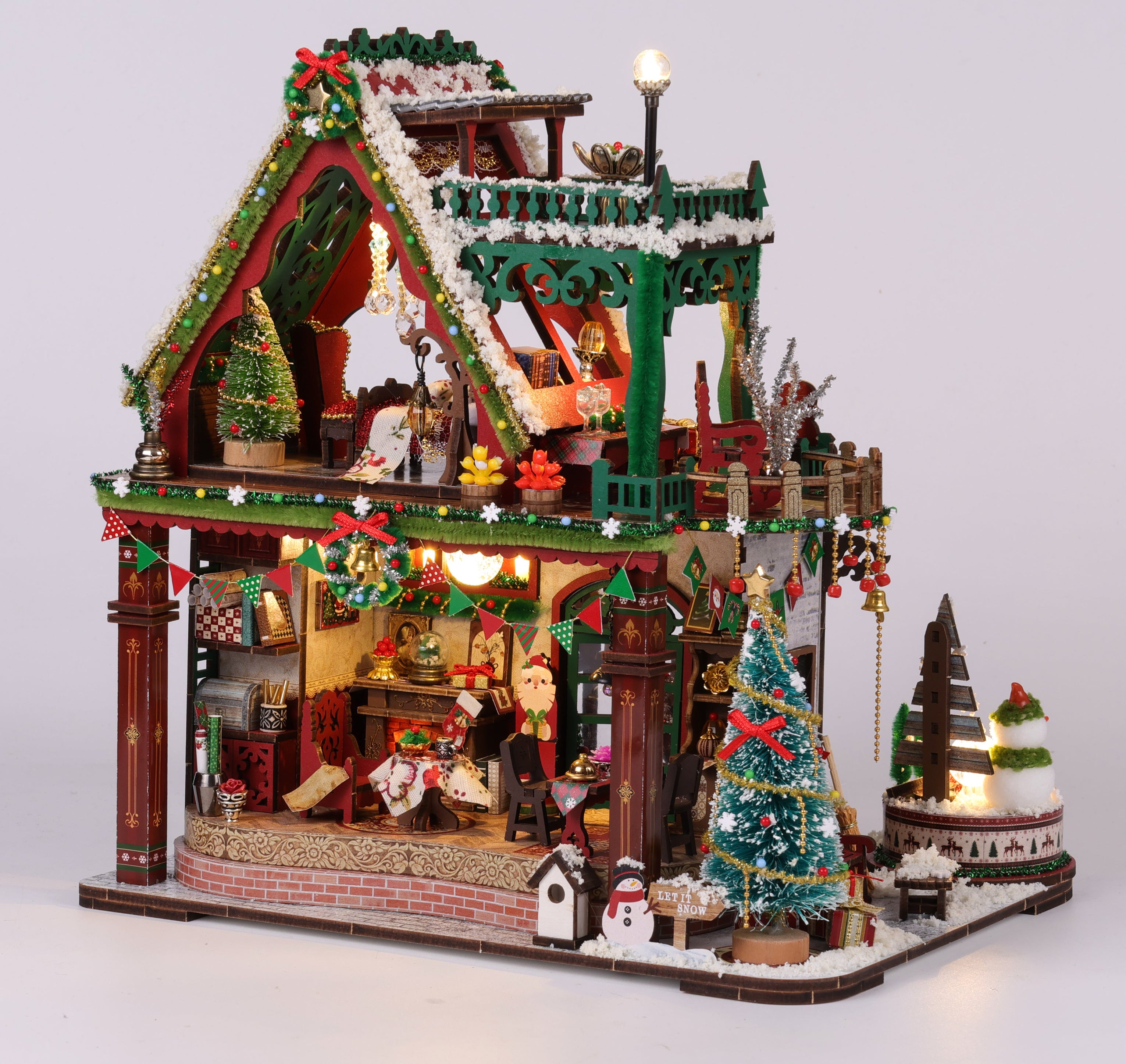 Snow Christmas Lodge｜Diy miniature house ｜ Craftzzle